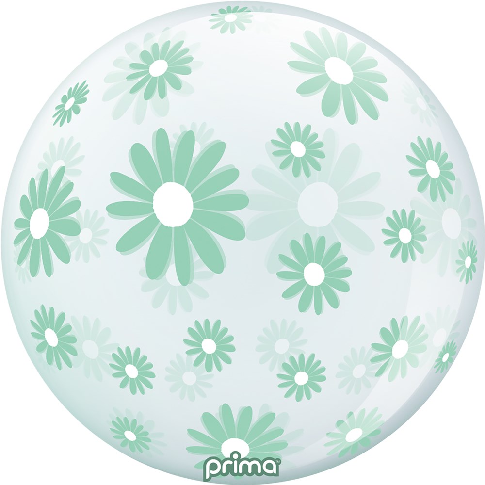 Prima Mint Green Daisies Sphere 20 inch Sphere Balloon 1ct – Toy World ...